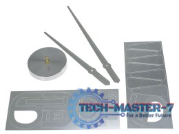 Zegar ścienny naklejany DIY regulowany duży 80-120cm srebrny 4 cyfry
