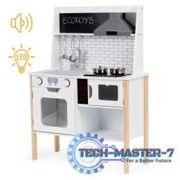 Drewniana kuchnia dla dzieci + dźwięki światełka ECOTOYS ECOTOYS