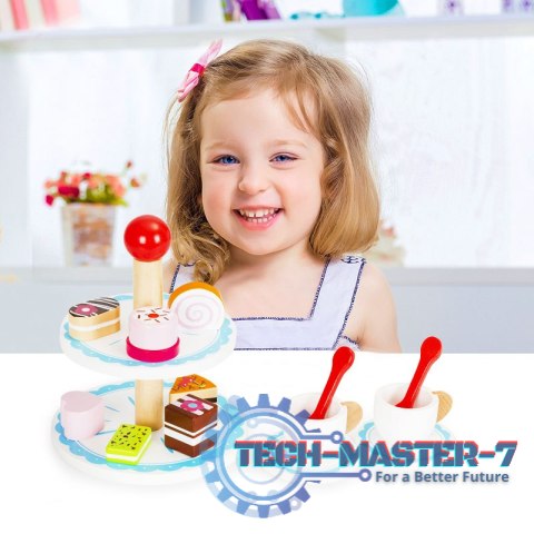 Drewniane ciastka cukiernia patera zestaw ECOTOYS ECOTOYS Drewniane ciastka cukiernia patera zestaw ECOTOYS ECOTOYS