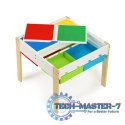 Drewniane meble dla dzieci zestaw stół + 2 krzesła ECOTOYS ECOTOYS