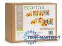 Drewniany pociąg duże klocki edukacyjne alfabet ECOTOYS ECOTOYS