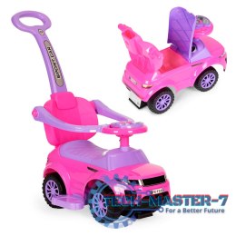 Jeździk chodzik pchacz 3w1 autko super car różowy MULTISTORE