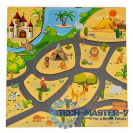 Mata piankowa dla dzieci puzzle safari 9el 93x93cm ECOTOYS ECOTOYS