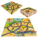 Mata piankowa dla dzieci puzzle safari 9el 93x93cm ECOTOYS ECOTOYS