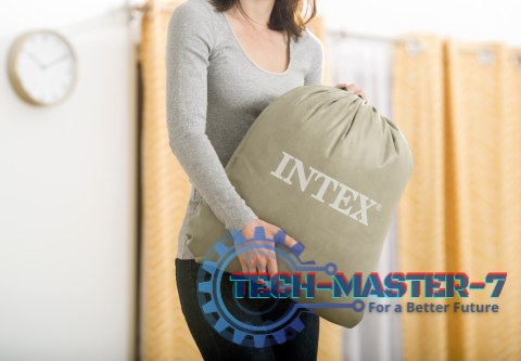 Materac dmuchany z bandami głębokie łóżko dla dziecka + pompka INTEX 66810 INTEX Materac dmuchany z bandami głębokie łóżko dla dziecka + pompka INTEX 66810 INTEX