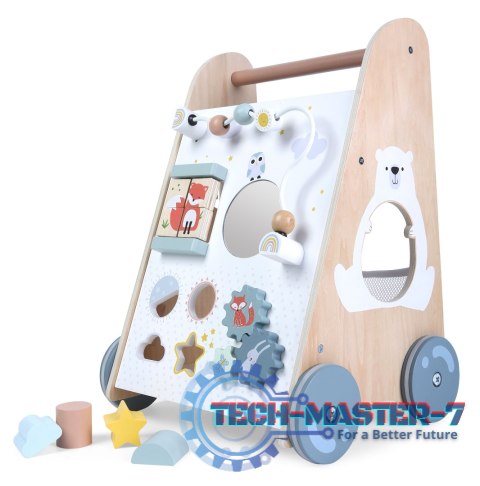 Pchacz chodzik drewniany edukacyjny z ruchomymi elementami ECOTOYS MULTISTORE Pchacz chodzik drewniany edukacyjny z ruchomymi elementami ECOTOYS MULTISTORE