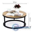 Stolik kawowy loft nowoczesny industrialny 60 cm ModernHome ModernHome
