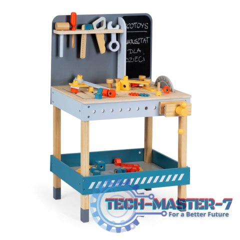 Zabawkowy drewniany warsztat z narzędziami - 47 el. ECOTOYS ECOTOYS