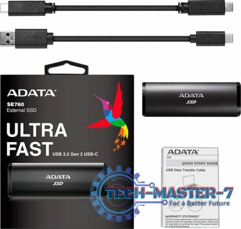 Dysk twardy zewnętrzny ADATA ASE760-2TU32G2-CBK Dysk twardy zewnętrzny ADATA ASE760-2TU32G2-CBK