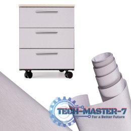 Folia okleina rolka aluminium imitująca stal metalic szczotkowana srebrna 1,52x30m