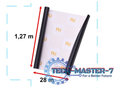 Folia rolka carbon 3D czarna 1,27x28m Folia rolka carbon 3D czarna 1,27x28m