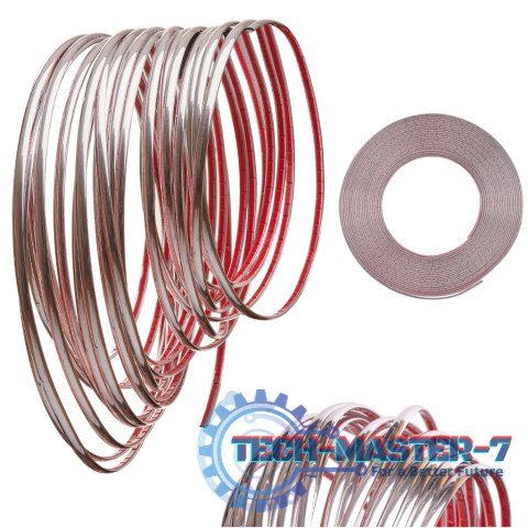 Listwa chromowana ozdobna samoprzylepna do samochodu 13mm x 15m Listwa chromowana ozdobna samoprzylepna do samochodu 13mm x 15m