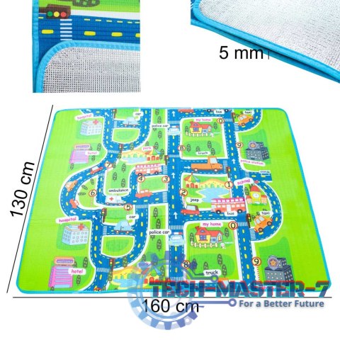 Mata edukacyjna piankowa składana ulica 160 x 130 cm Mata edukacyjna piankowa składana ulica 160 x 130 cm