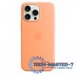 Etui silikonowe z MagSafe do iPhonea 15 Pro Max - pomarańczowy sorbet