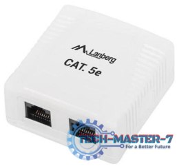 Gniazdo natynkowe 2x RJ45 Kat.5E białe