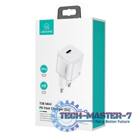 Zasilacz USAMS Usa000844(1x USB typ C\3000mA\12V) Zasilacz USAMS Usa000844(1x USB typ C\3000mA\12V)