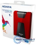 Dysk twardy zewnętrzny A-DATA DashDrive Durable HD650 1 TB Czerwony AHD650-1TU3-CRD