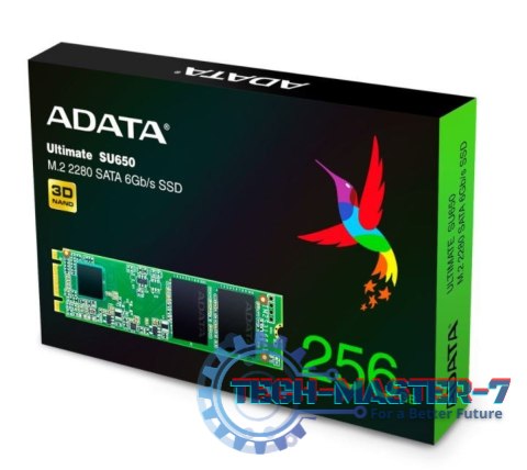 Dysk SSD A-DATA ASU650NS38-256GT-C Ultimate (M.2 2280″ /256 GB /SATA III (6 Gb/s) /550MB/s /510MB/s)