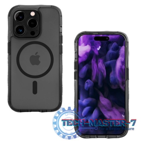 LAUT Crystal Matter X - obudowa ochronna do iPhone 15 Pro Max kompatybilna z MagSafe (black-crystal)