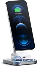 Satechi Magnetic 2in1 - stojąca ładowarka magnetyczna do dwóch urządzeń kompatybilna z ładowaniem MagSafe (space gray)