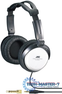 Słuchawki Na głowę JVC HA-RX500 (3.5m /3.5 mm (pozłacany) wtyk/Czarno-biały)