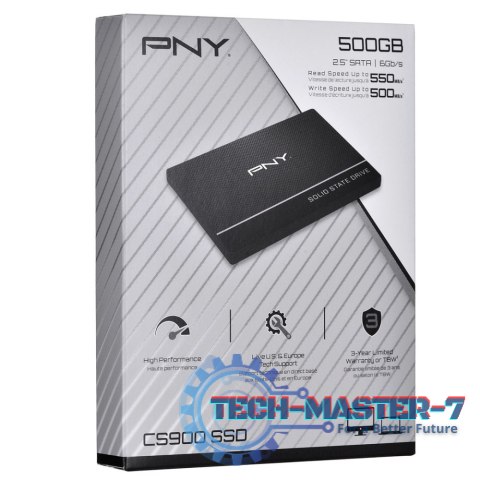 Dysk SSD PNY SSD7CS900-500-RB (2.5″ /500 GB /SATA III /550MB/s /500MB/s)