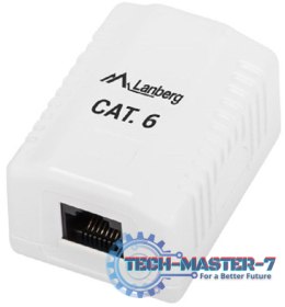 Gniazdo natynkowe 1x RJ45 Kat.6 białe