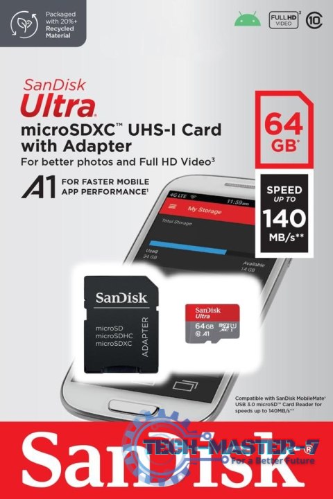 Karta pamięci SANDISK 64 GB Adapter SD Karta pamięci SANDISK 64 GB Adapter SD