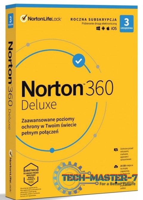 NORTON LIFE LOCK 360 deluxe 25GB PL 1 user 3 device 12mo generic ret1 mm