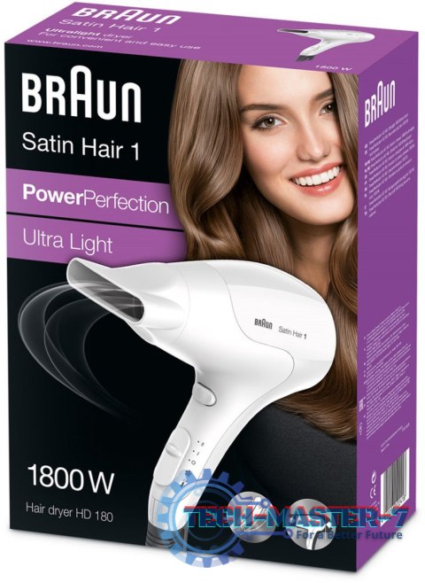 Suszarka do włosów BRAUN HD 180 (1800W /Biały ) Suszarka do włosów BRAUN HD 180 (1800W /Biały )