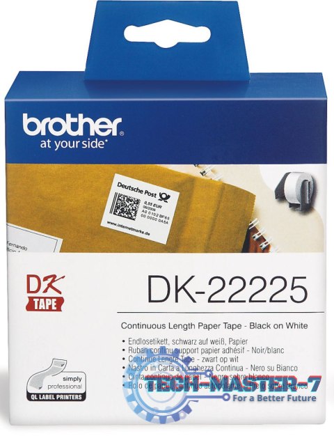 Taśma BROTHER Czarny DK-22225 Taśma BROTHER Czarny DK-22225