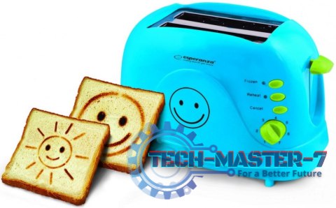 Toster ESPERANZA Smiley EKT003B (750W /Niebieski )