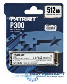 Dysk SSD PATRIOT P300 512 GB P300 (M.2 2280″ /512 GB /PCIe NVMe Gen3 x4 /1700MB/s /1200MB/s)
