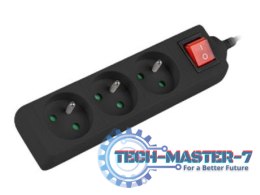 Listwa zasilająca LANBERG PS1-03E-0150-BK