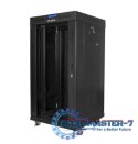 SZAFA INSTALACYJNA RACK STOJĄCA 19" 22U 600X600 CZARNA DRZWI SZKLANE LCD LANBERG (FLAT PACK) V2