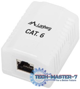 Gniazdo natynkowe 1x RJ45 Kat.6 białe ekranowane