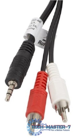 LANBERG CA-MJRC-10CC-0050-BK 5m /s1x MiniJack 3.5 mm 2x RCA
