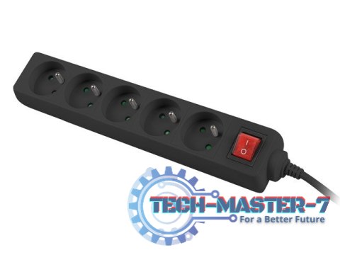 Listwa zasilająca LANBERG PS1-05E-0300-BK