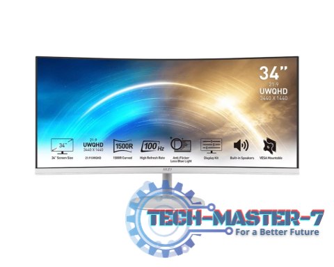Monitor MSI 4719072978198 (34" /VA /100Hz /3440 x 1440 /Biały)