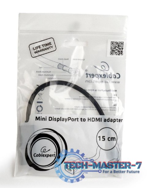 GEMBIRD miniDisplayPort - HDMI Czarny Mini DisplayPort - HDMI A-MDPM-HDMIF-02 GEMBIRD miniDisplayPort - HDMI Czarny Mini DisplayPort - HDMI A-MDPM-HDMIF-02