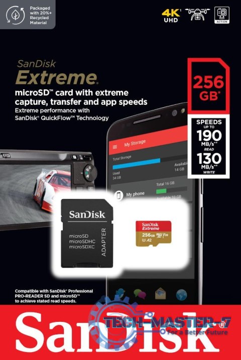 Karta pamięci SANDISK 256 GB Opakowanie Karta pamięci SANDISK 256 GB Opakowanie