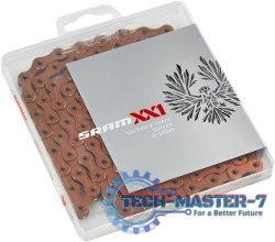 Łańcuch 12 rzędowy SRAM XX1 Eagle Copper 126 ogniw + spinka