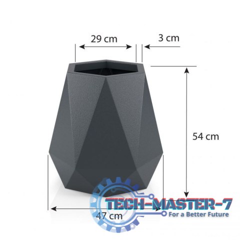 Designerska donica MONUMO FLAVI Antracyt MONUMO Designerska donica MONUMO FLAVI Antracyt MONUMO