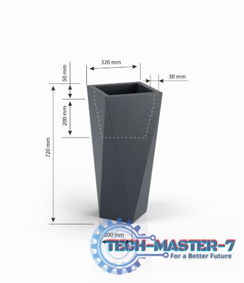 Designerska donica MONUMO VASO biała z oświetleniem MONUMO Designerska donica MONUMO VASO biała z oświetleniem MONUMO