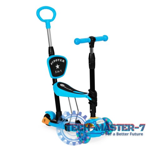 Hulajnoga trójkołowa balansowa led 3w1 świecące kółka - Niebieska ECOTOYS ECOTOYS Hulajnoga trójkołowa balansowa led 3w1 świecące kółka - Niebieska ECOTOYS ECOTOYS