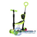 Hulajnoga trójkołowa balansowa led 3w1 świecące kółka - Zielona ECOTOYS ECOTOYS