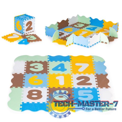 Mata piankowa edukacyjna kojec puzzle podkład dla dzieci IPLAY Mata piankowa edukacyjna kojec puzzle podkład dla dzieci IPLAY