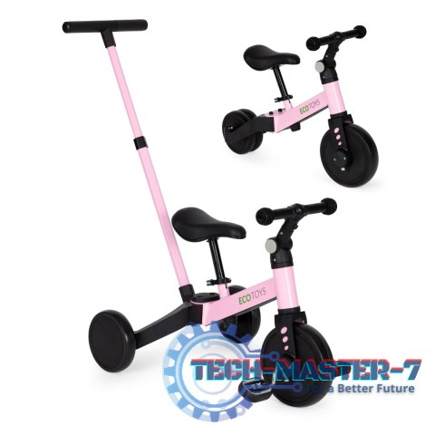 Rower trójkołowy biegowy 2w1 rączka do prowadzenia ECOTOYS ECOTOYS