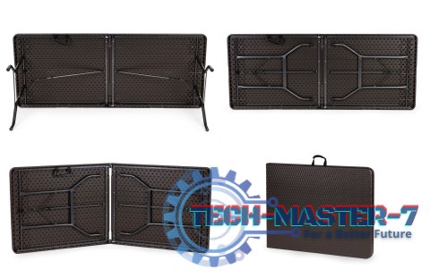 Stół cateringowy bankietowy ogrodowy składany 180cm ratan ModernHome ModernHome Stół cateringowy bankietowy ogrodowy składany 180cm ratan ModernHome ModernHome