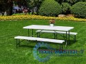 Zestaw cateringowy stół bankietowy 180cm 2 ławki biały ModernHome ModernHome